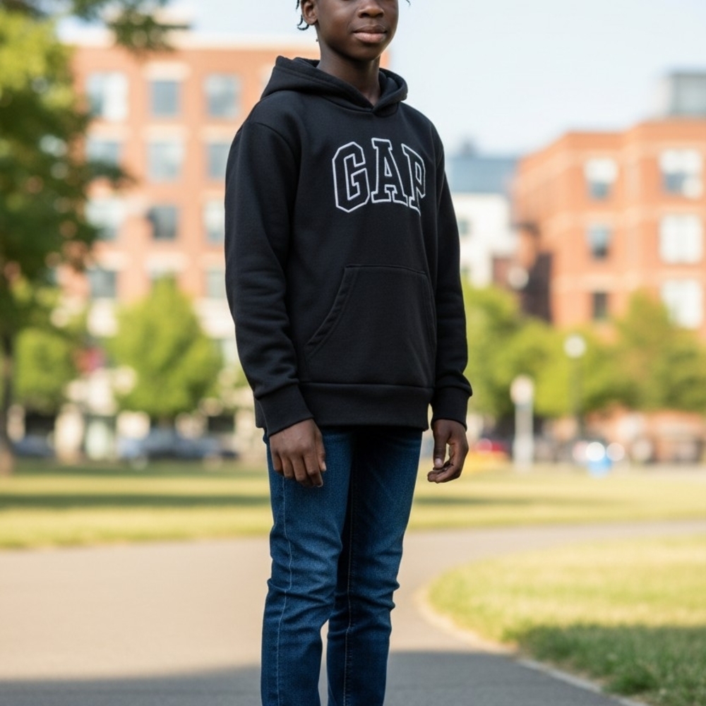 Baby Gap Black Hoodie – Cozy Classic Essential